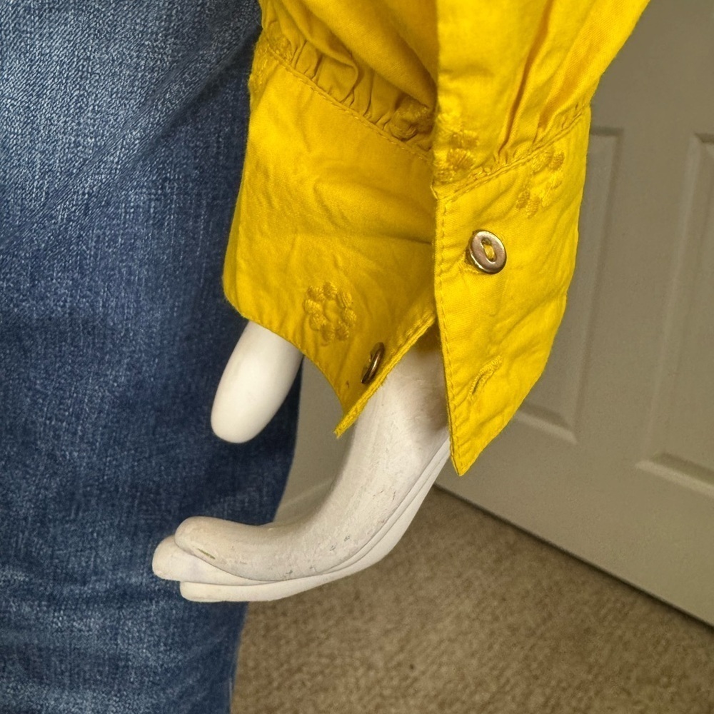 Ulla Johnson Bow Yellow 100% Cotton Ruffle by the waist Sz 8. - Picture 6 of 11